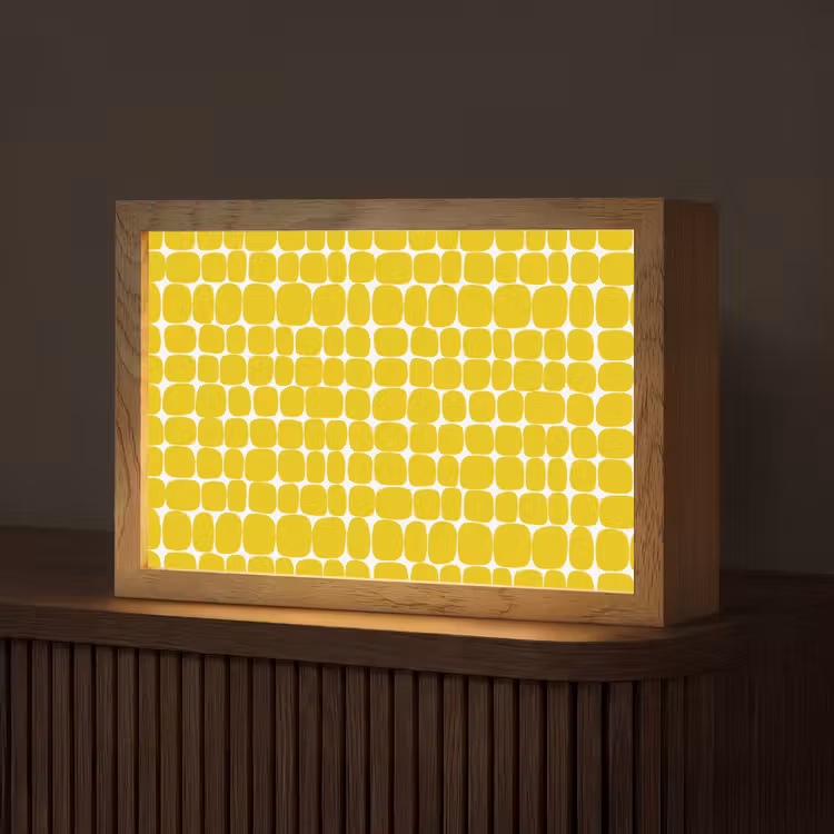 Stippen - Modern - Geel Light Box met kabel (Tafellamp) klein 924 -z3d_website
