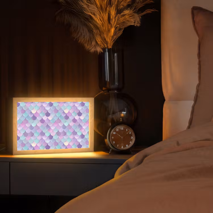 Dromerig - Zeemeermin - Pastel Light Box met kabel (Tafellamp) klein 924 -sfeer1