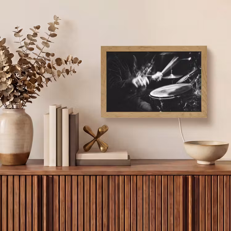 Drummer - Zwart - Drumstel Light Box met kabel (Tafellamp) klein -sfeer2