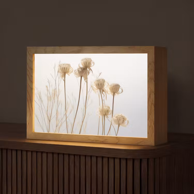Droogbloemen - Natuur - Botanisch Light Box met kabel (Tafellamp) klein -z3d_website