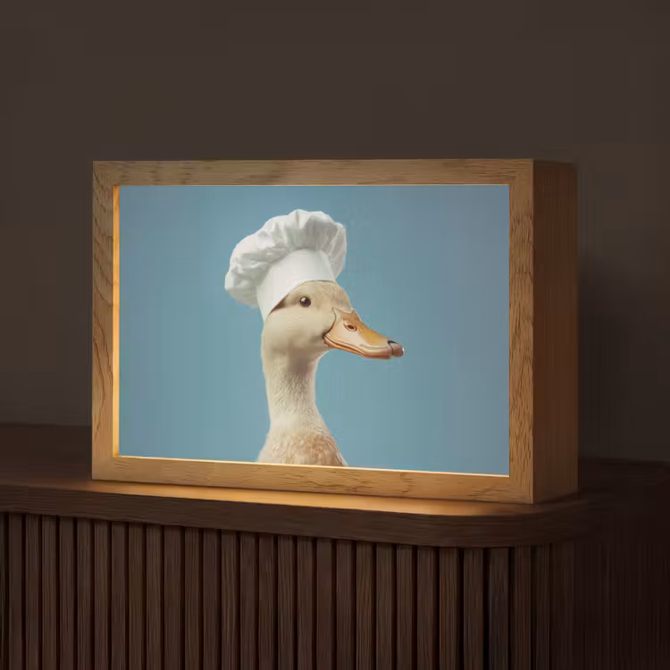 Eend - Koksmuts - Cute - Vogel Light Box met kabel (Tafellamp) klein -z3d_website