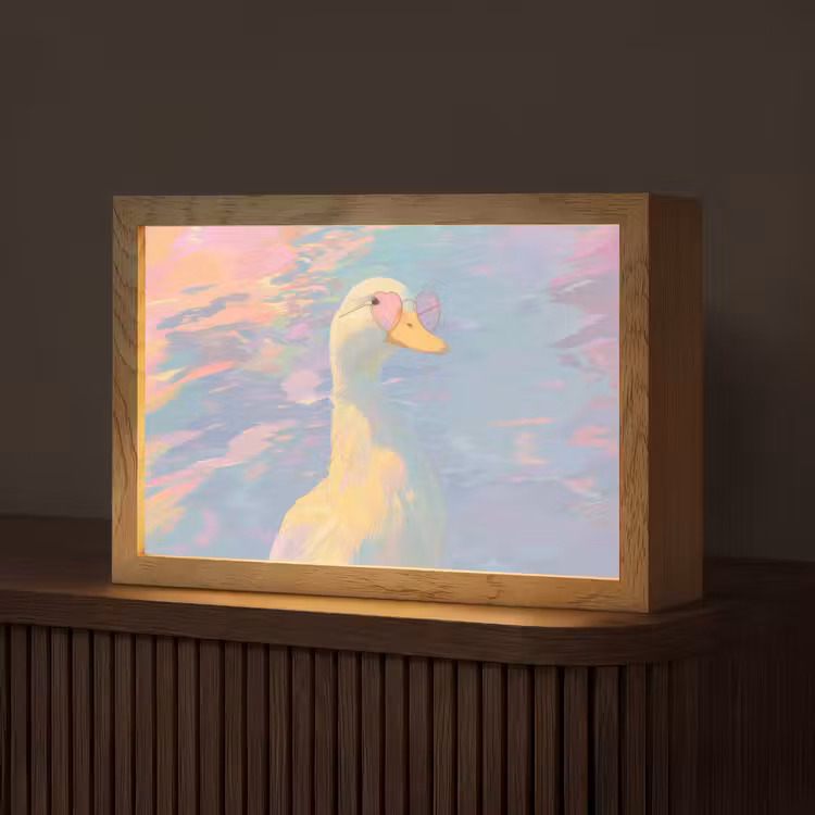 Eend - Zonnebril - Water Light Box met kabel (Tafellamp) klein -z3d_website