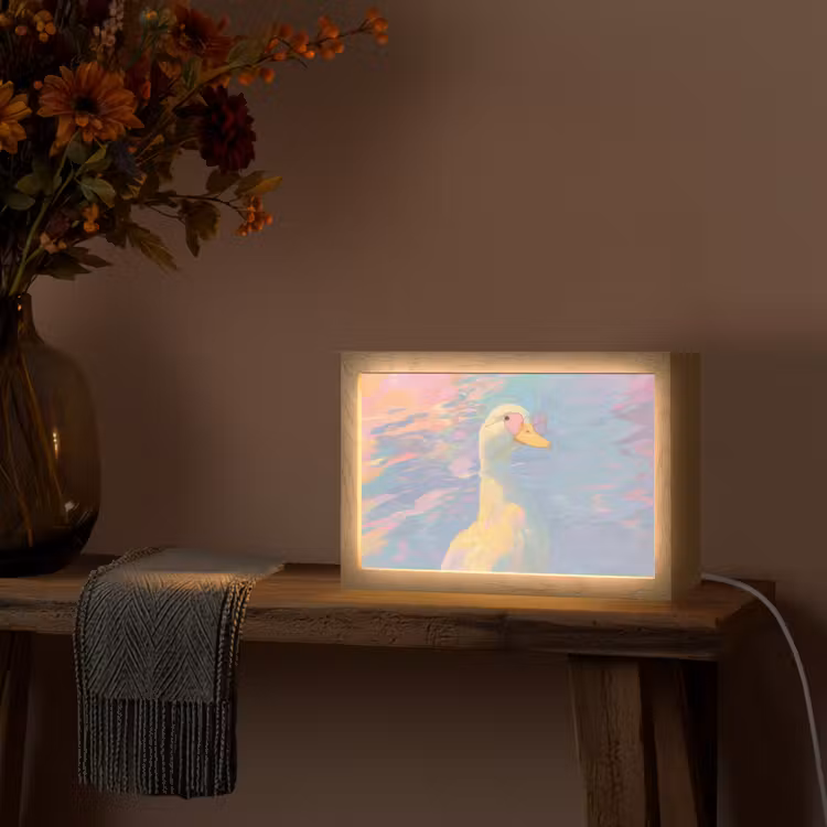 Eend - Zonnebril - Water Light Box met kabel (Tafellamp) klein -sfeer4