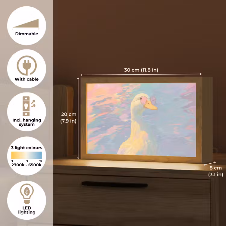Eend - Zonnebril - Water Light Box met kabel (Tafellamp) klein -USP_EN