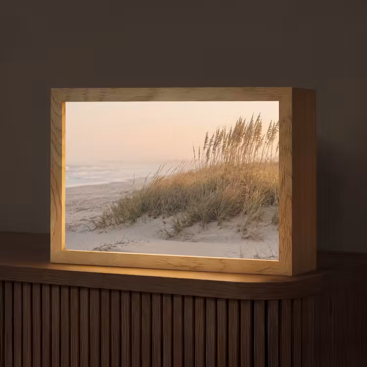 Duinlandschap - Zonsondergang - Strand Light Box met kabel (Tafellamp) klein -z3d_website