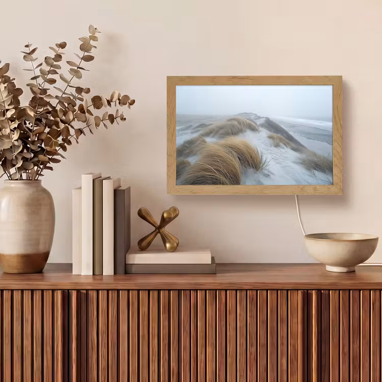 Duinen - Strand - Planten - Natuur Light Box met kabel (Tafellamp) klein -sfeer2