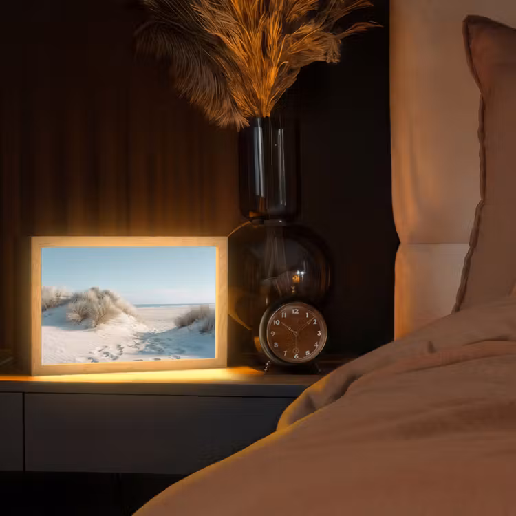 Duinen - Planten - Zomer - Natuur Light Box met kabel (Tafellamp) klein -sfeer1