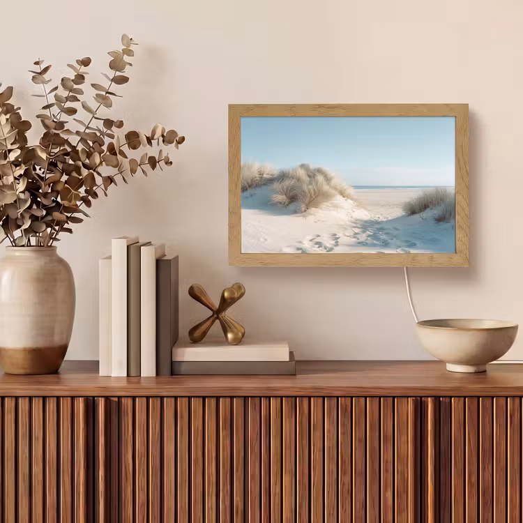 Duinen - Planten - Zomer - Natuur Light Box met kabel (Tafellamp) klein -sfeer2