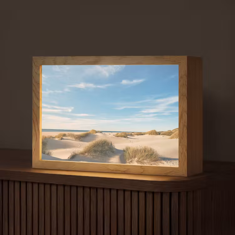 Duinen - Zomer - Landschap - Zee - Strand Light Box met kabel (Tafellamp) klein -z3d_website