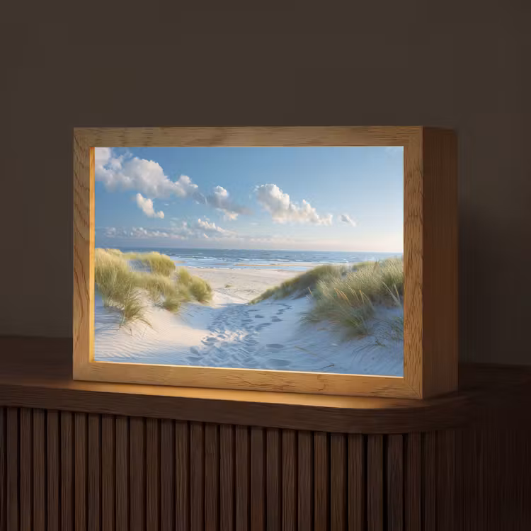 Duinen - Zomer - Zon - Landschap - Zee Light Box met kabel (Tafellamp) klein -z3d_website