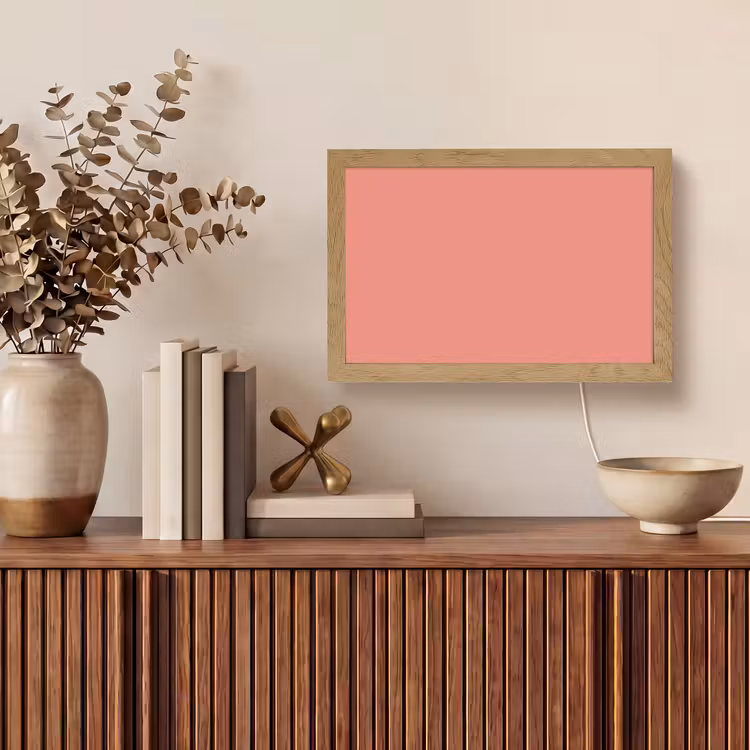 Dusty - Peach - Koraal Light Box met kabel (Tafellamp) klein 924 -sfeer2