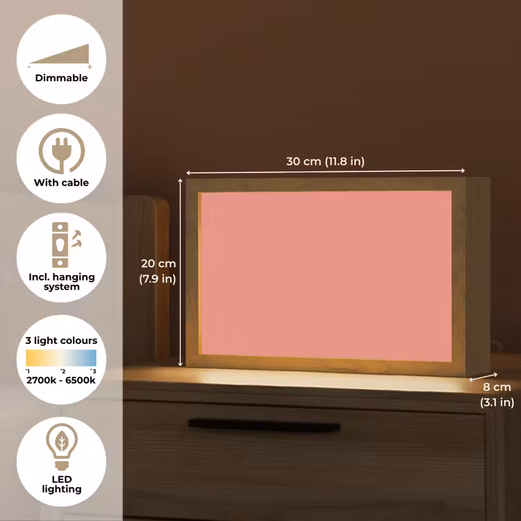 Dusty - Peach - Koraal Light Box met kabel (Tafellamp) klein 924 -USP_EN