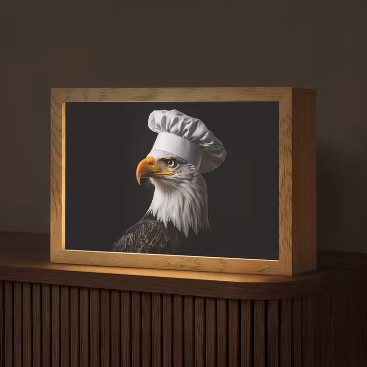 Arend -Amerika - Koksmuts - Vogel - Stoer Light Box met kabel (Tafellamp) klein -z3d_website