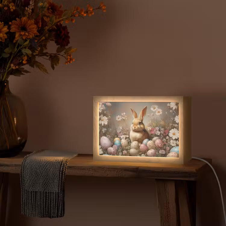 Paashaas - Lente - Paaseieren Light Box met kabel (Tafellamp) klein -sfeer4