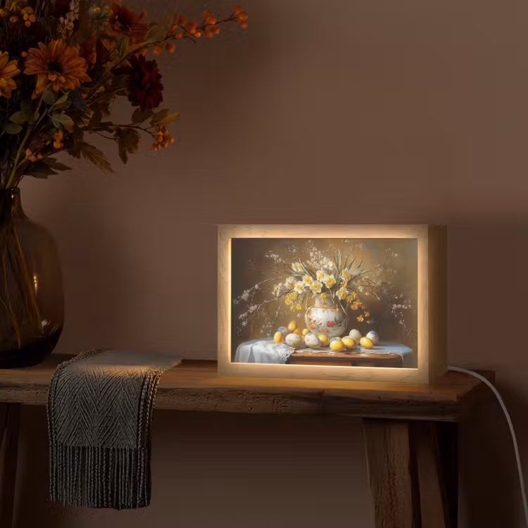 Paaseieren - Stilleven - Vaas Light Box met kabel (Tafellamp) klein -sfeer4