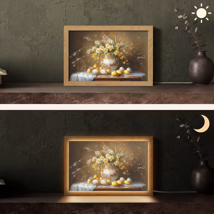 Paaseieren - Stilleven - Vaas Light Box met kabel (Tafellamp) klein -sfeer3