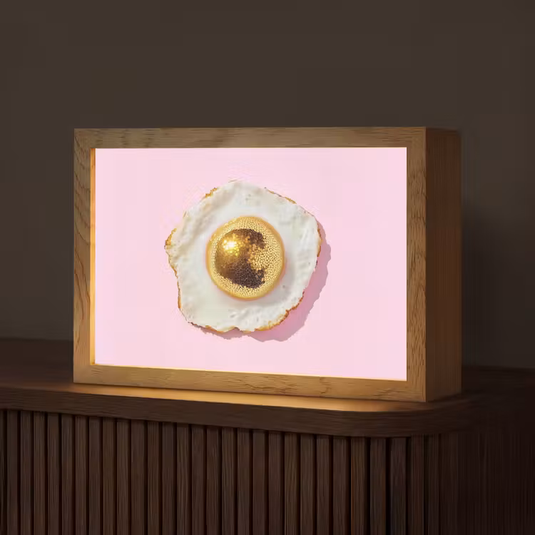 Ei - Disco - Ontbijt - Glitter Light Box met kabel (Tafellamp) klein -z3d_website