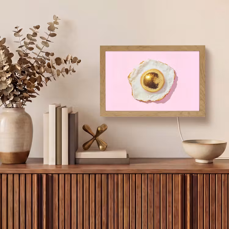 Ei - Disco - Ontbijt - Glitter Light Box met kabel (Tafellamp) klein -sfeer2