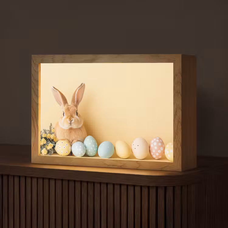 Eieren - Konijn - Pasteltinten Light Box met kabel (Tafellamp) klein -z3d_website