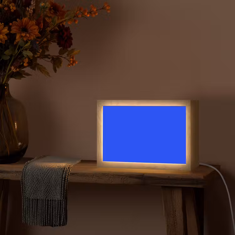 Electric - Blue - Blauw Light Box met kabel (Tafellamp) klein 924 -sfeer4