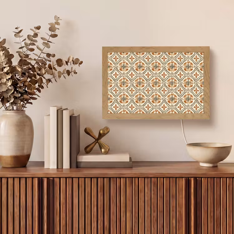 Elegant - Antiek - Kleurrijk Light Box met kabel (Tafellamp) klein 924 -sfeer2