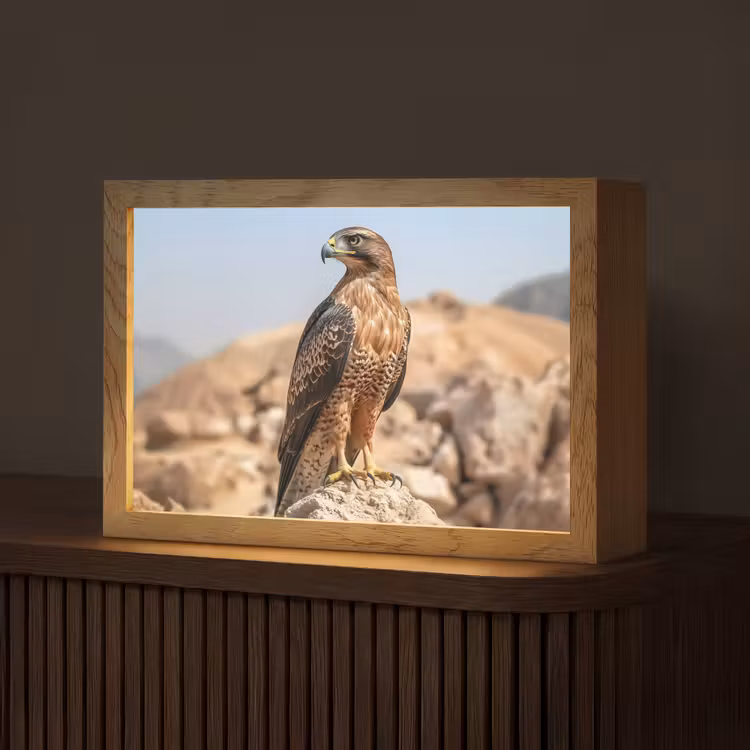 Valk - Vogel - Rots - Macht Light Box met kabel (Tafellamp) klein -z3d_website
