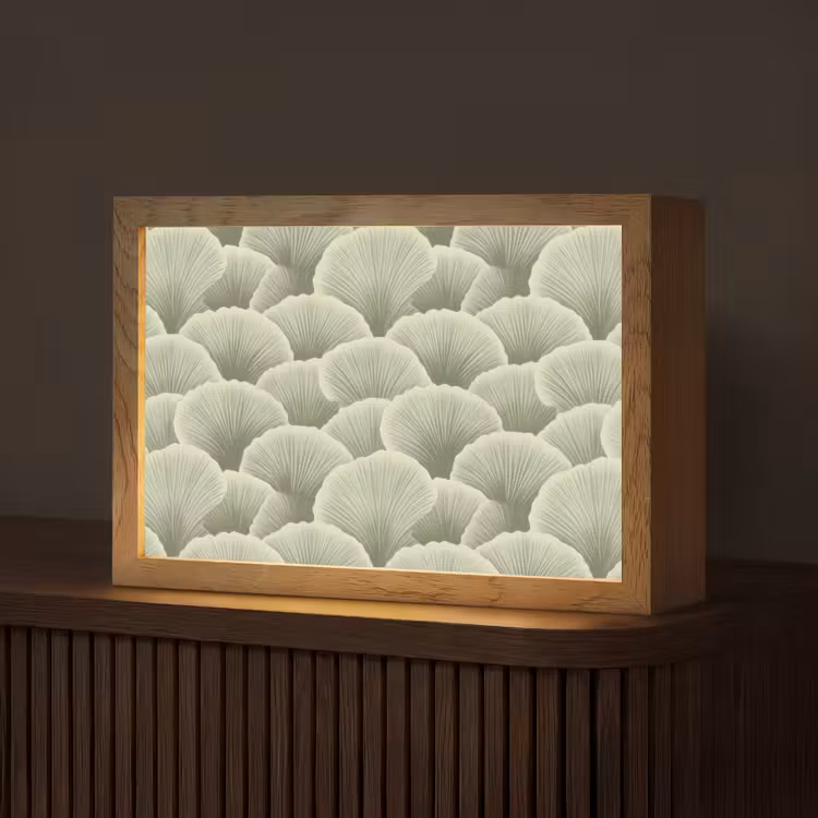 Waaier - Blad - Groen Light Box met kabel (Tafellamp) klein 924 -z3d_website