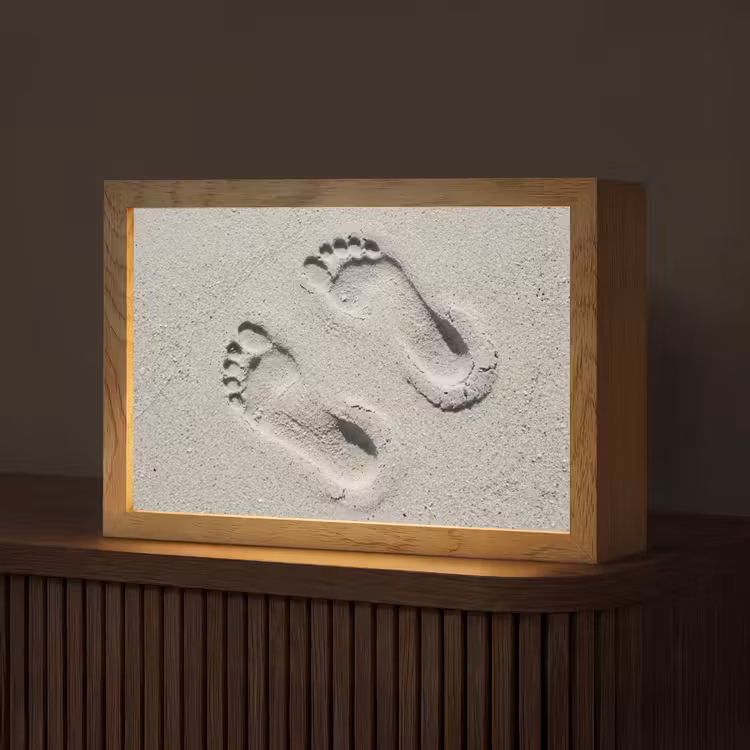 Voeten - Zand - Zee Light Box met kabel (Tafellamp) klein -z3d_website