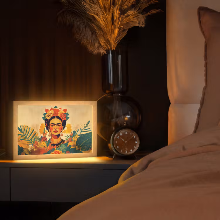 Vrouwelijk - Bloemen - Sieraden Light Box met kabel (Tafellamp) klein -sfeer1