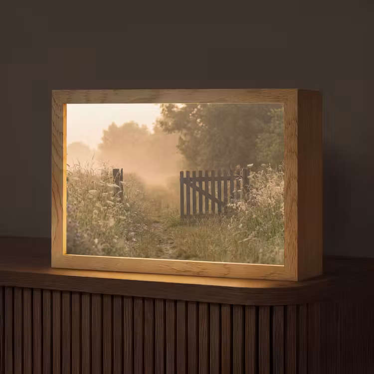 Hek - Natuur - Mist - Veld Light Box met kabel (Tafellamp) klein -z3d_website