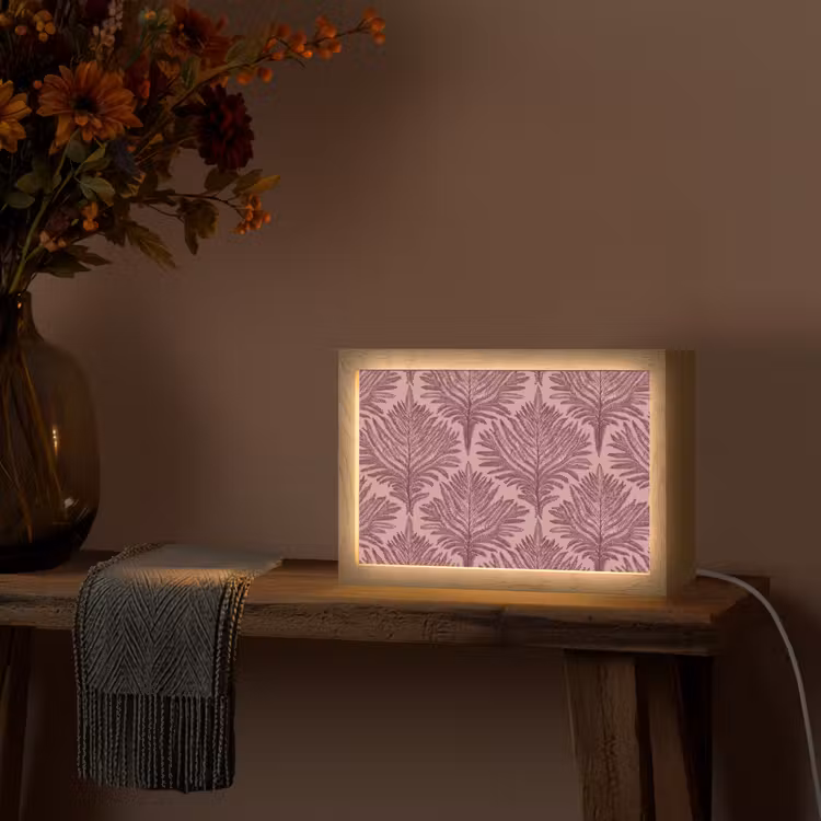 Varen - Patroon - Paars Light Box met kabel (Tafellamp) klein 924 -sfeer4