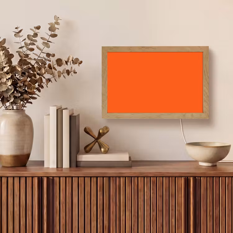 Fiery - Tangerine - Oranje Light Box met kabel (Tafellamp) klein 924 -sfeer2