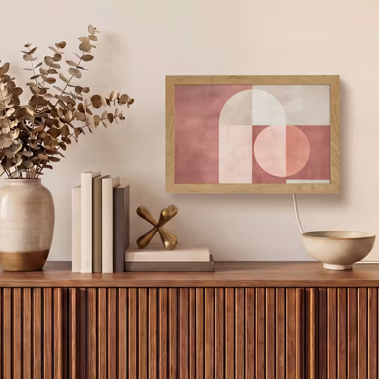 Figuren - Abstract - Roze Light Box met kabel (Tafellamp) klein -sfeer2