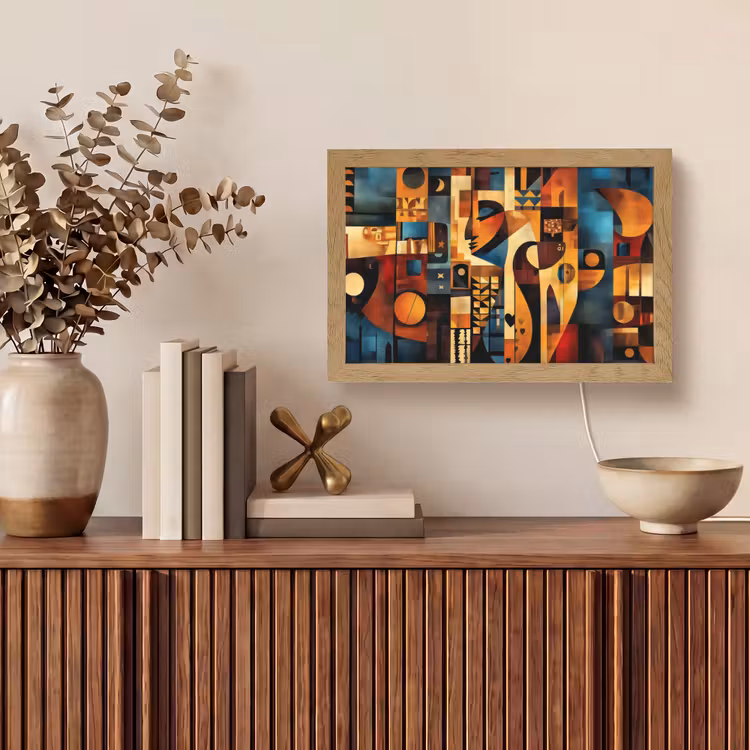 Figuren - Abstract - Symbolen Light Box met kabel (Tafellamp) klein -sfeer2
