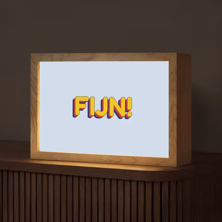 Fijn - Geel - Oranje Light Box met kabel (Tafellamp) klein -z3d_website