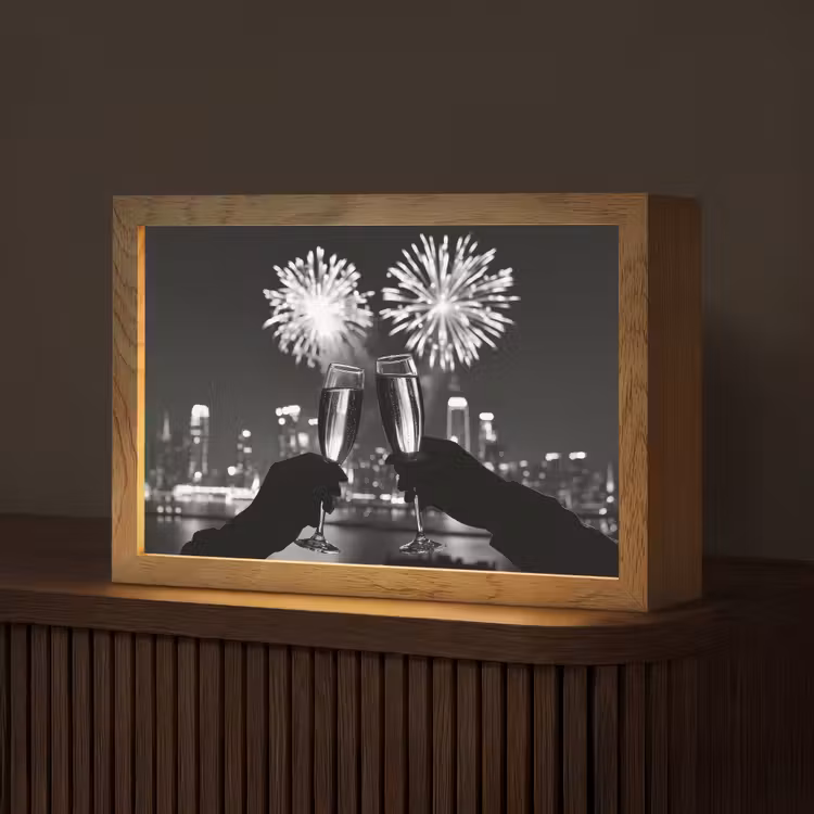 Vuurwerk - Proosten - Skyline - Champagne Light Box met kabel (Tafellamp) klein -z3d_website