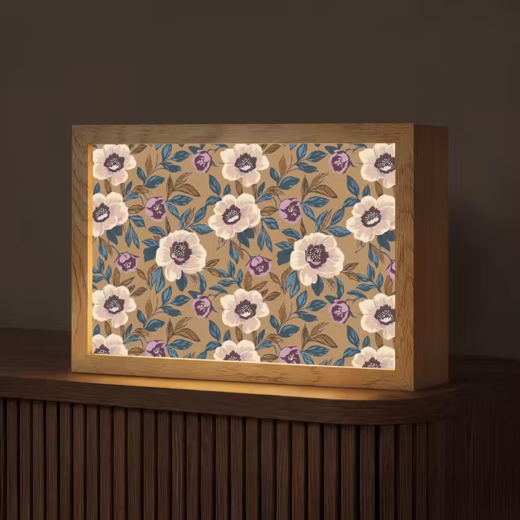 Floraal - Stilleven - Kleurrijk Light Box met kabel (Tafellamp) klein 924 -z3d_website