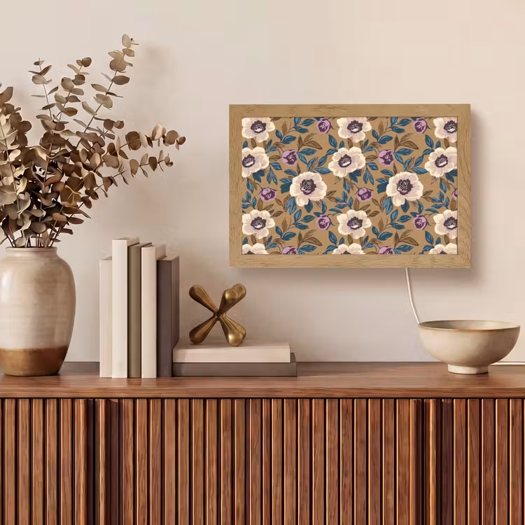 Floraal - Stilleven - Kleurrijk Light Box met kabel (Tafellamp) klein 924 -sfeer2