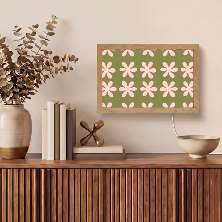 Bloem - Modern - Groen Light Box met kabel (Tafellamp) klein 924 -sfeer2