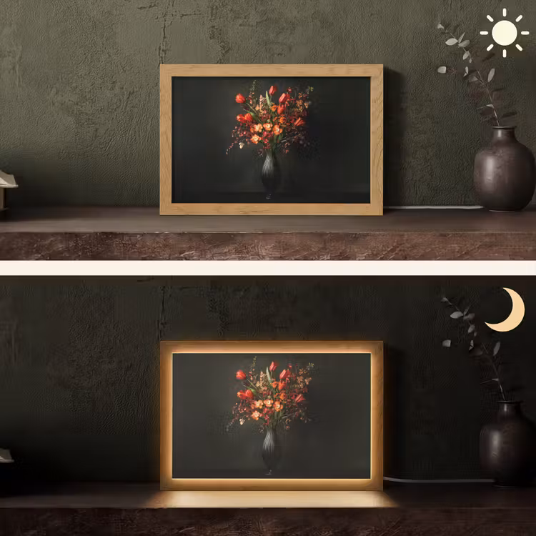 Bloemen - Takken - Boeket Light Box met kabel (Tafellamp) klein -sfeer3
