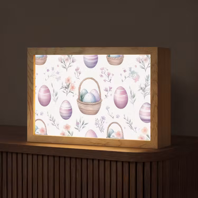 Bloemen - Paaseieren - Patroon Light Box met kabel (Tafellamp) klein -z3d_website