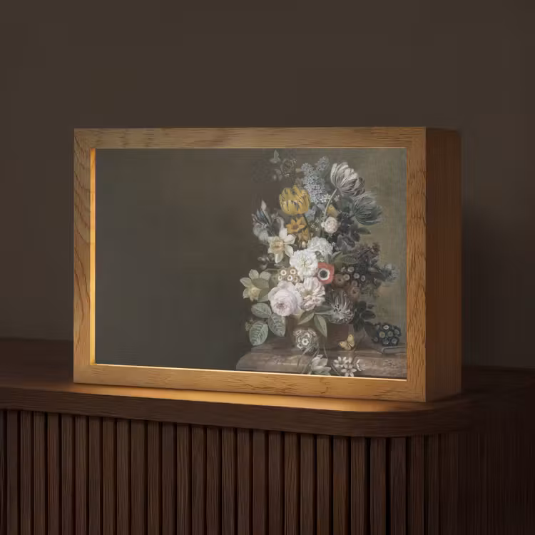 Bloemen - Eelke Jelles Eelkema - Oude meesters Light Box met kabel (Tafellamp) klein -z3d_website