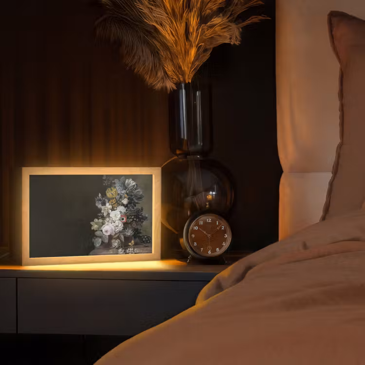 Bloemen - Eelke Jelles Eelkema - Oude meesters Light Box met kabel (Tafellamp) klein -sfeer1