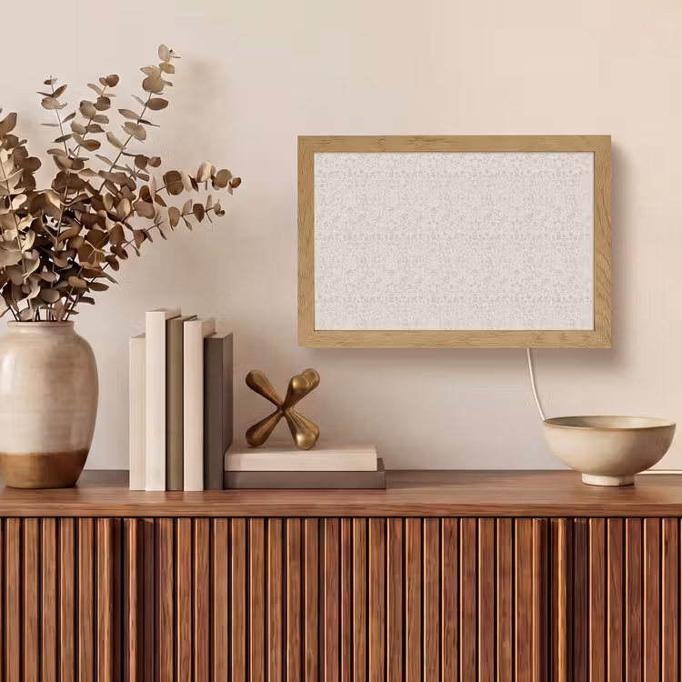 Bloemen - Bladeren - Licht - Taupe Light Box met kabel (Tafellamp) klein 924 -sfeer2