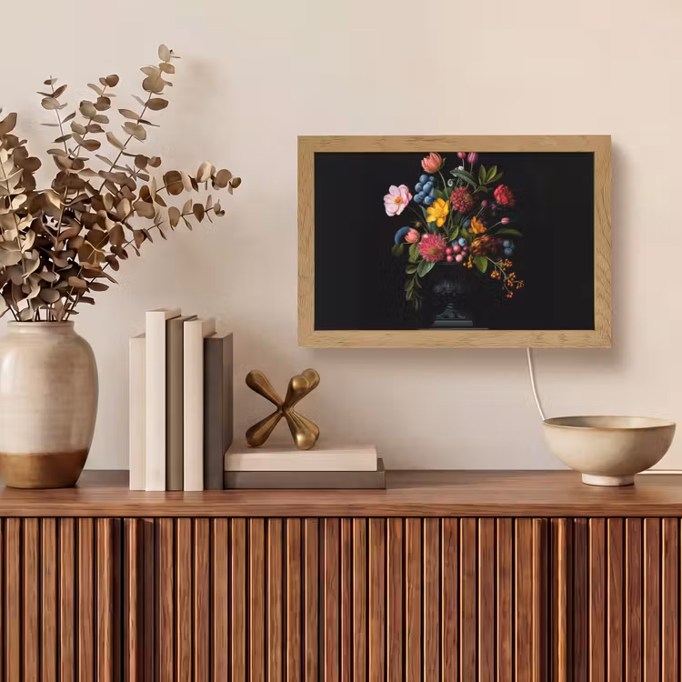 Bloemen - Vrolijk - Vaas Light Box met kabel (Tafellamp) klein -sfeer2