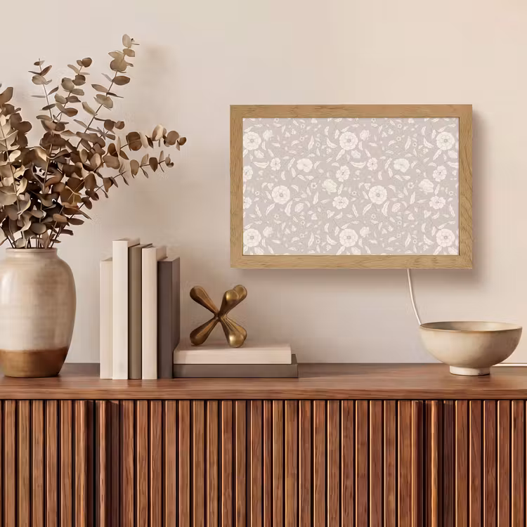 Bloemen - Blaadjes - Patroon Light Box met kabel (Tafellamp) klein 924 -sfeer2