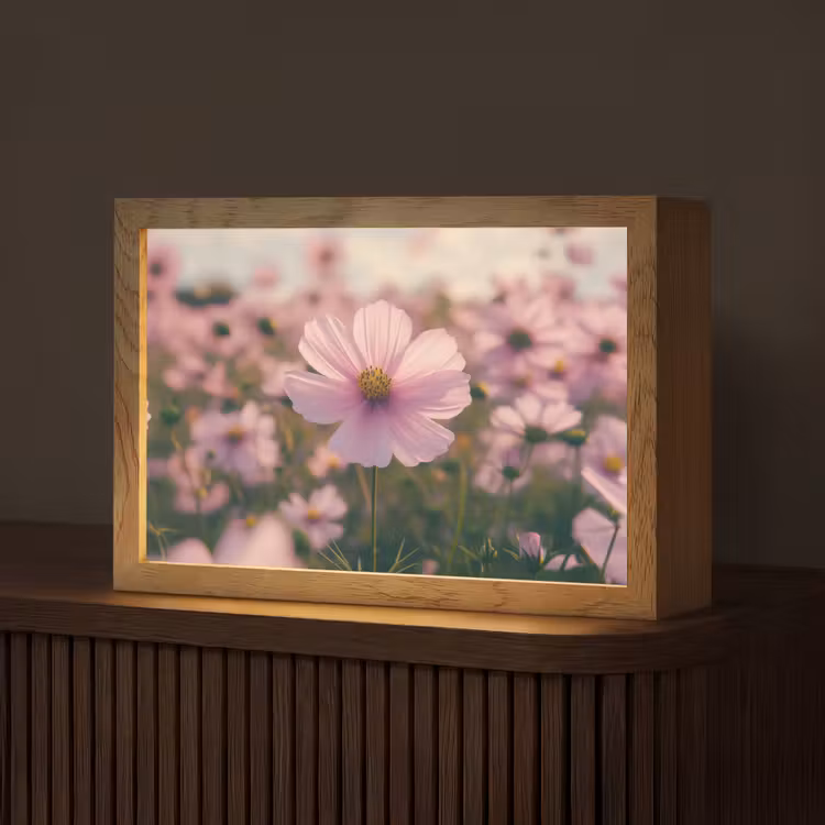 Bloemen - Paars - Wazig Light Box met kabel (Tafellamp) klein -z3d_website