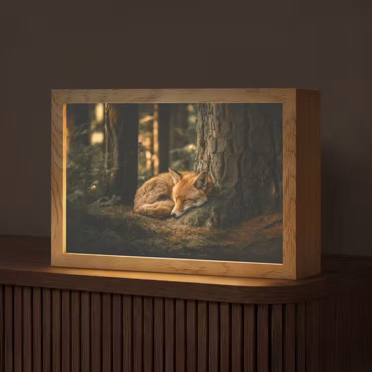 Vos - Bos - Slapen Light Box met kabel (Tafellamp) klein -z3d_website