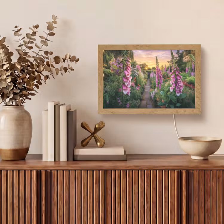 Vingerhoedskruid - Bloemen - Tuin Light Box met kabel (Tafellamp) klein -sfeer2