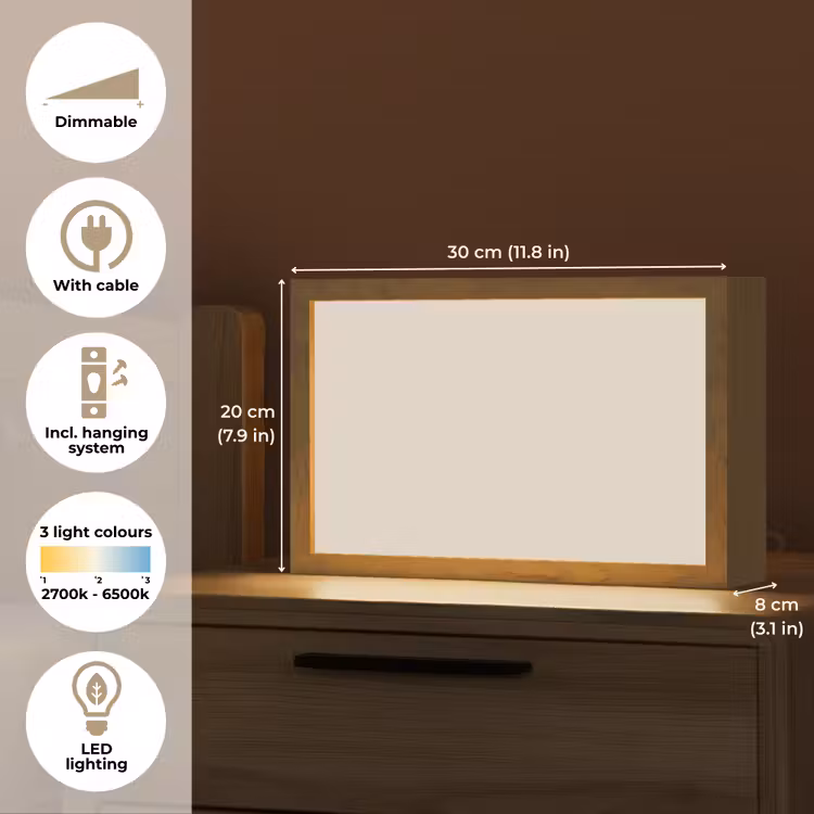 Fresh - Linen - Nude Light Box met kabel (Tafellamp) klein 924 -USP_EN
